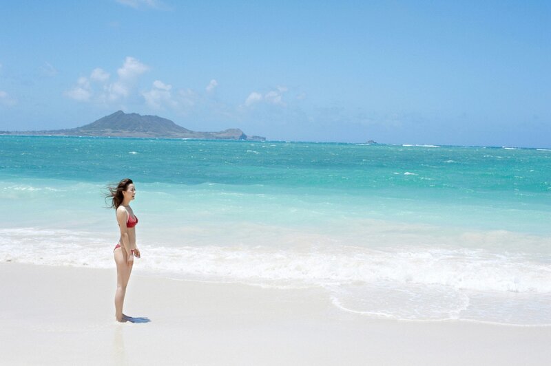 Woman in bikini on beach