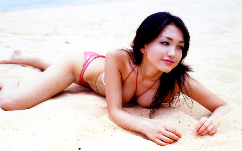 woman in bikini on beach