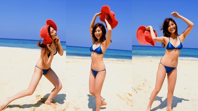 woman in bikini on beach