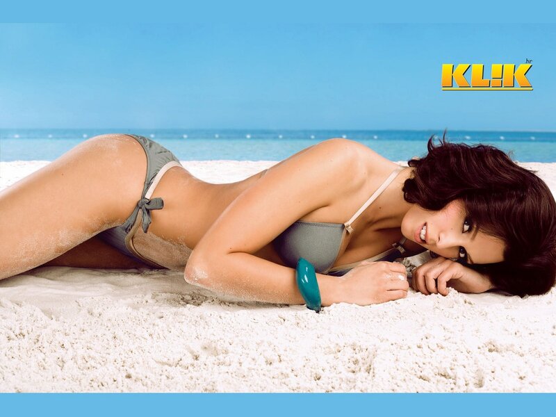 Woman in bikini on beach