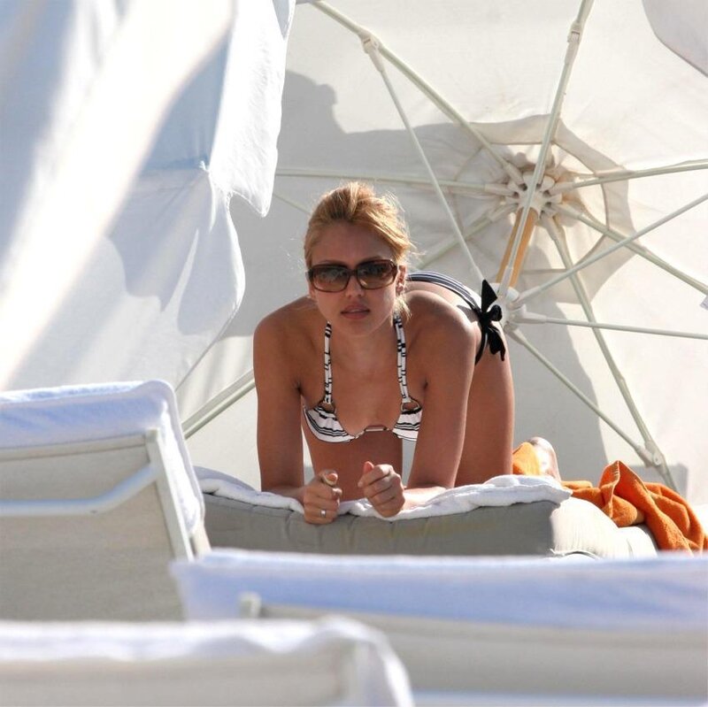 woman in bikini on beach