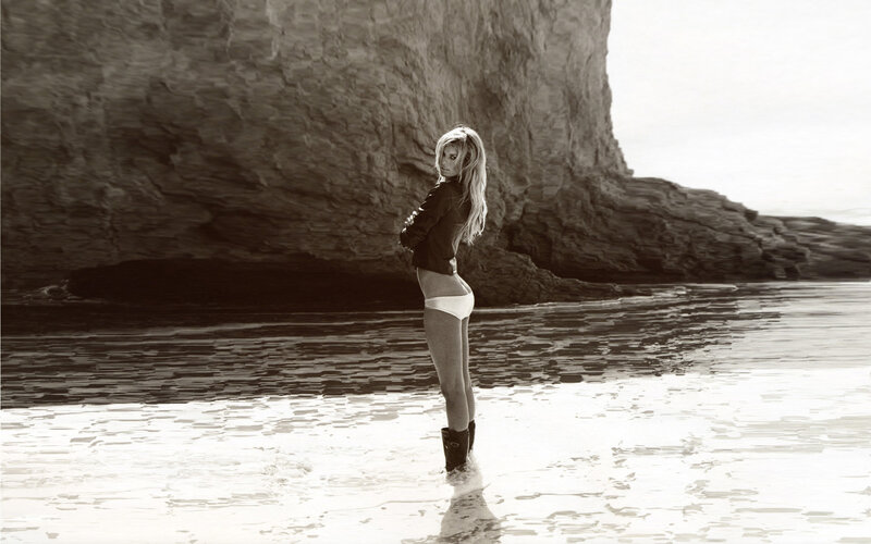 woman in bikini on beach