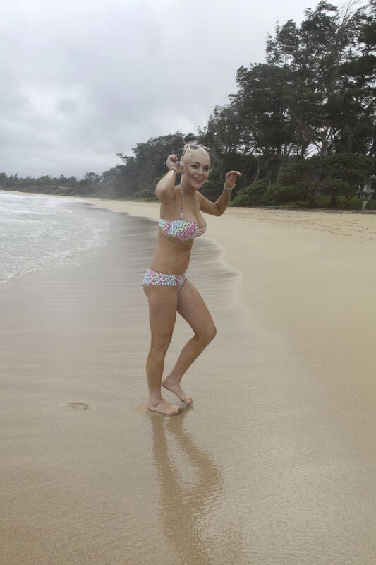 woman in bikini on beach