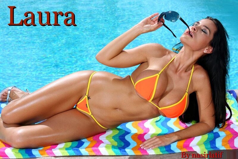 Woman in Bikini — Orange, Relaxed, Afternoon