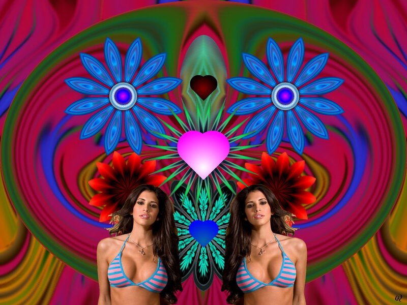 Woman in Bikini — Pink, Psychedelic
