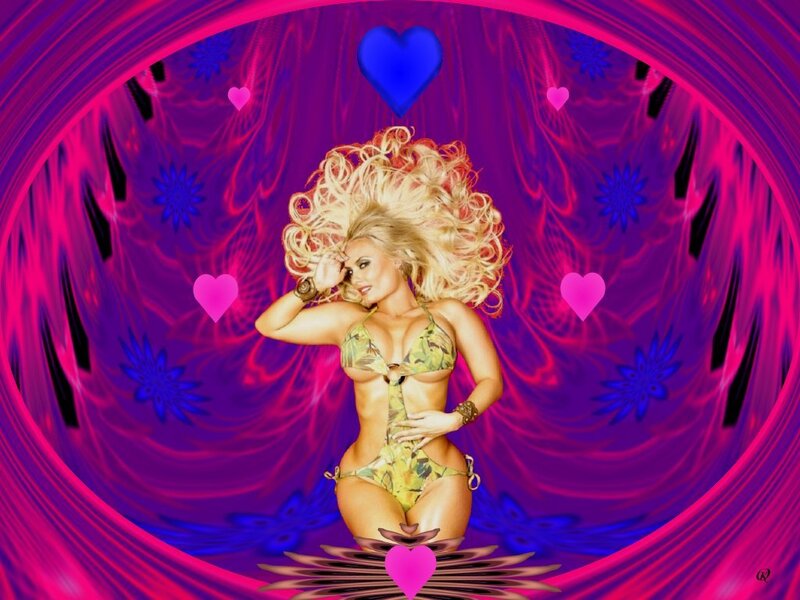Woman in Bikini — Pink, Vibrant