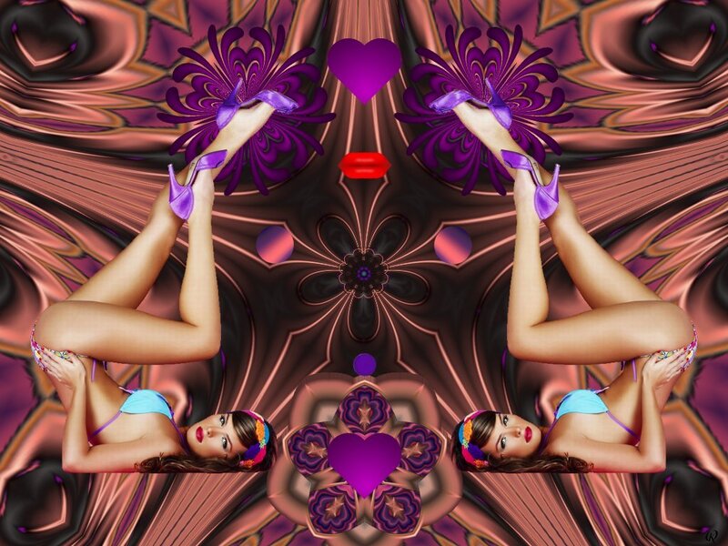 Woman in Bikini — Purple, Surreal