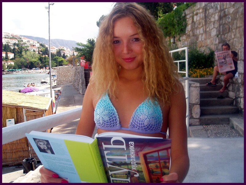 Woman in Bikini Reading