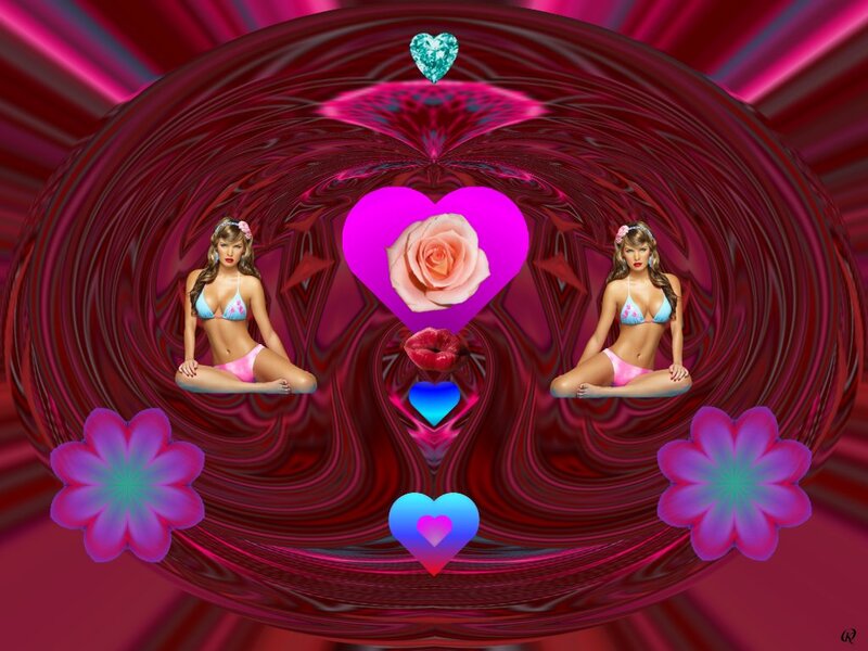 Woman in Bikini — Red, Dreamy, Surreal