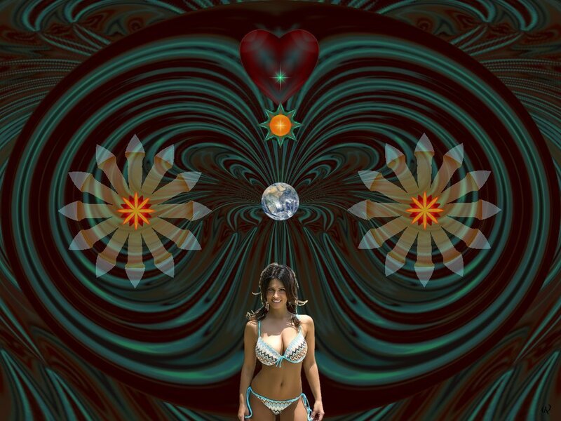 Woman in Bikini — Teal, Dreamy