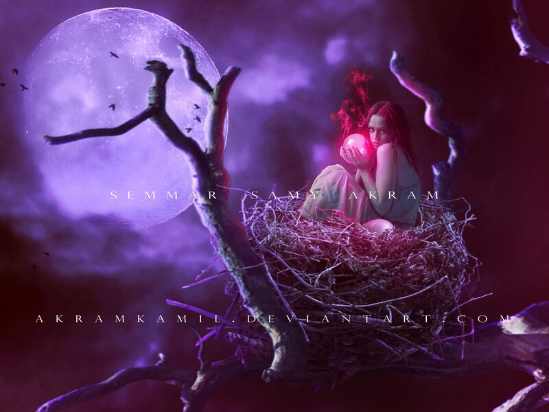 Woman in Bird's Nest