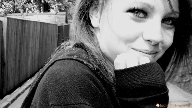 woman in black and white