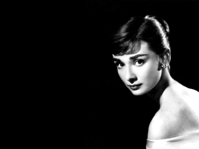 Woman in Black and White — Photograph, Shoulder