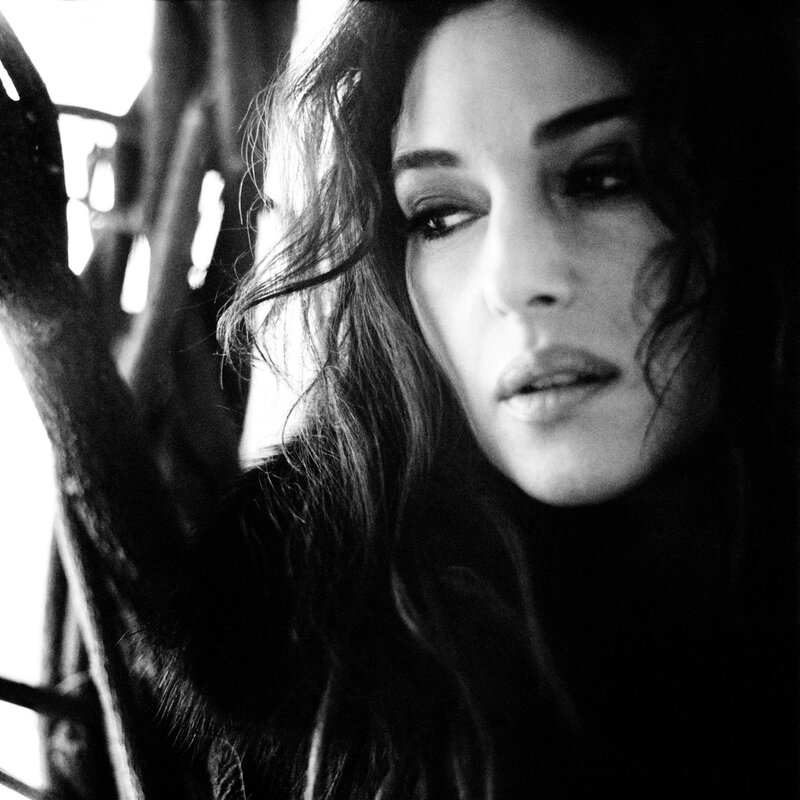 woman in black and white portrait