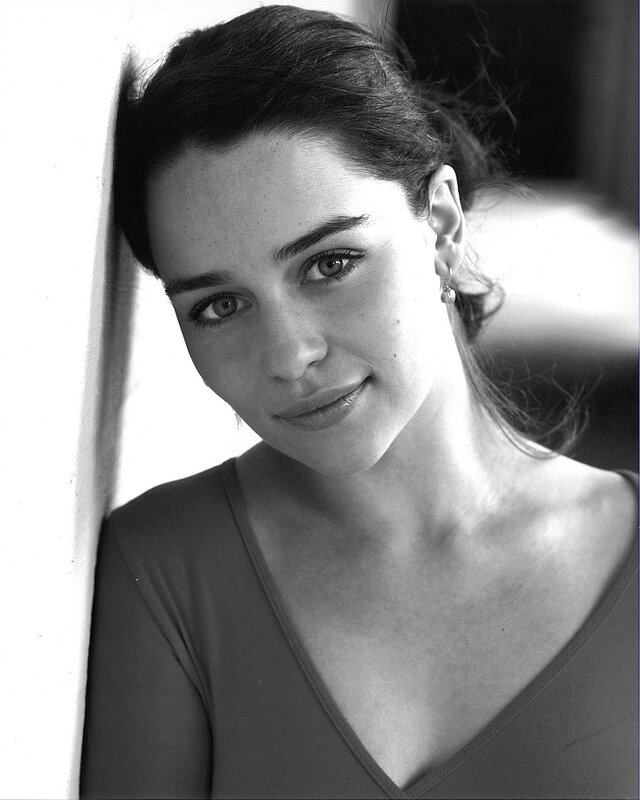 woman in black and white portrait