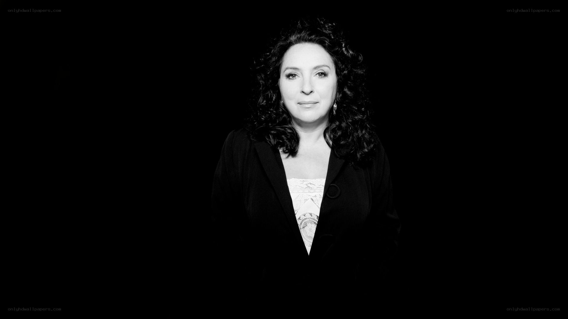 woman in black and white portrait