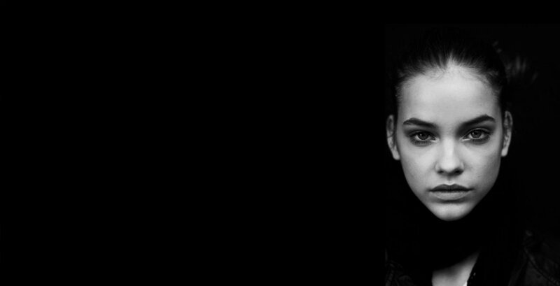 Woman in Black and White — Serious