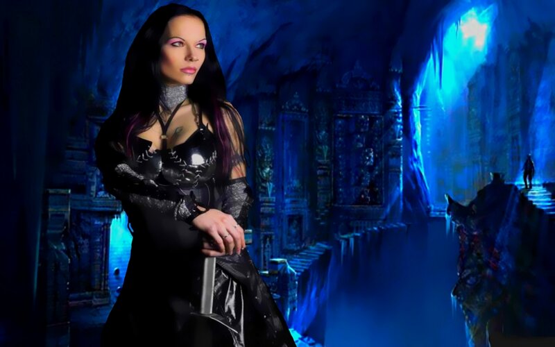 Woman in Black Armor — Blue