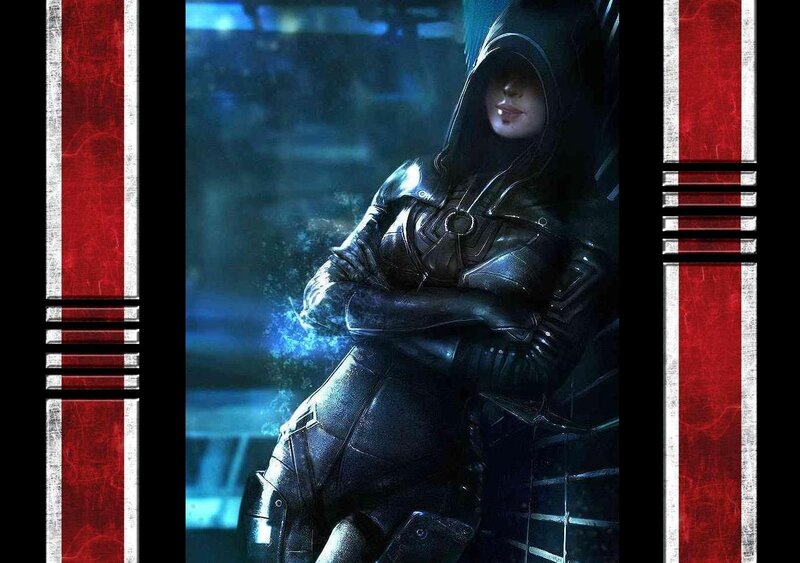 Woman in Black Armor — Dramatic
