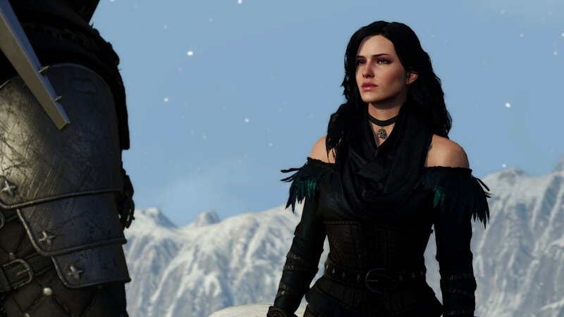 Woman in Black Armor — Serious