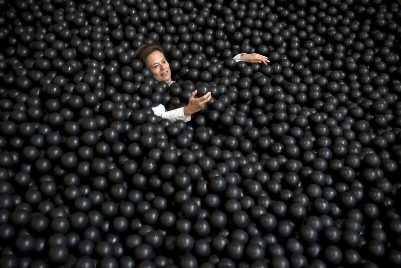 Woman in Black Balls