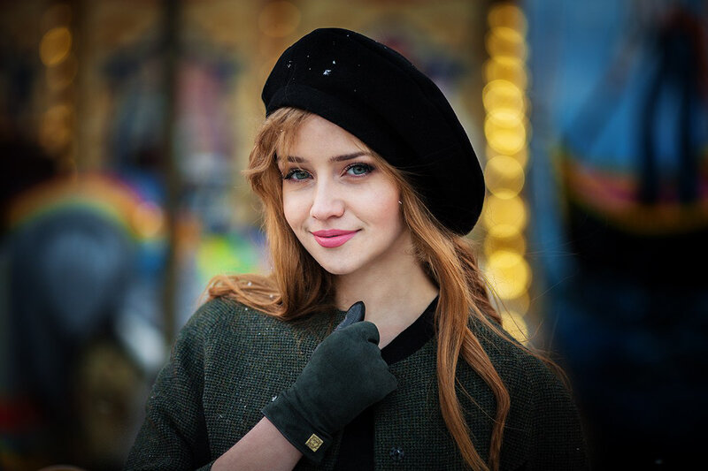 Woman in Black Beret — Calm