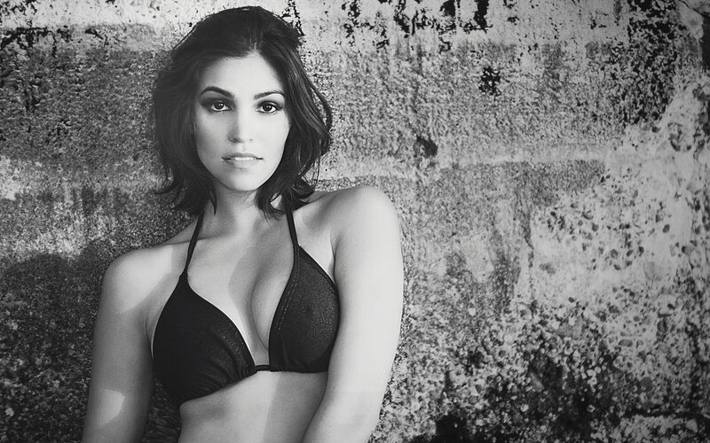 woman in black bikini