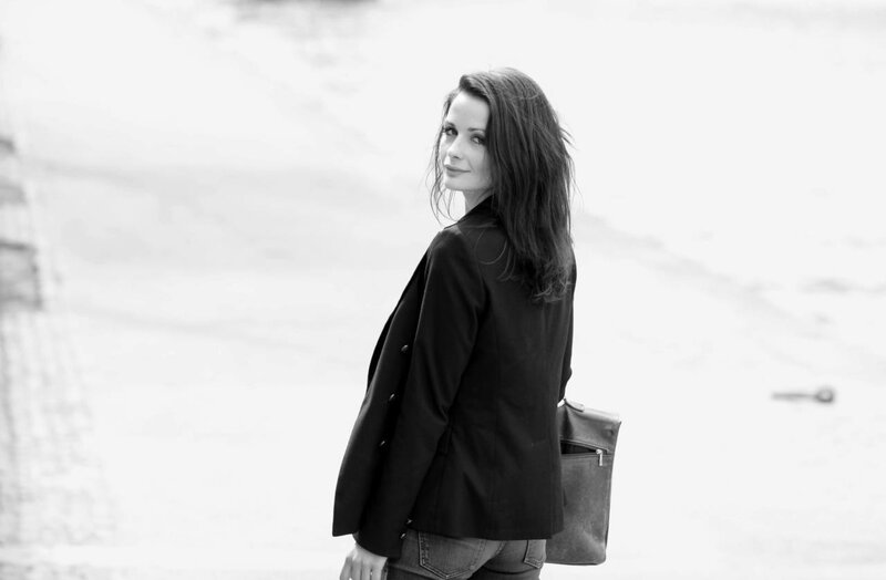 woman in black blazer