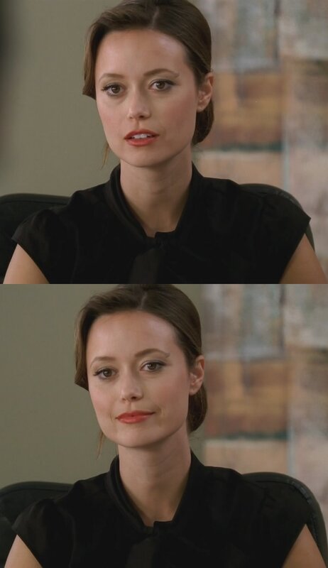 woman in black blouse