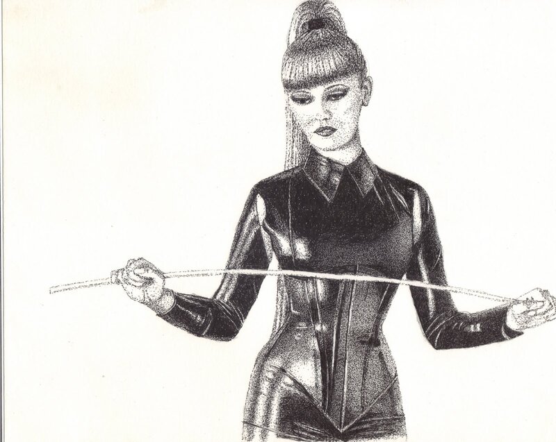 woman in black bodysuit