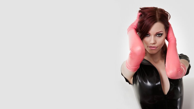 Woman in Black Bodysuit — Confident, Photograph, Gloves, Makeup