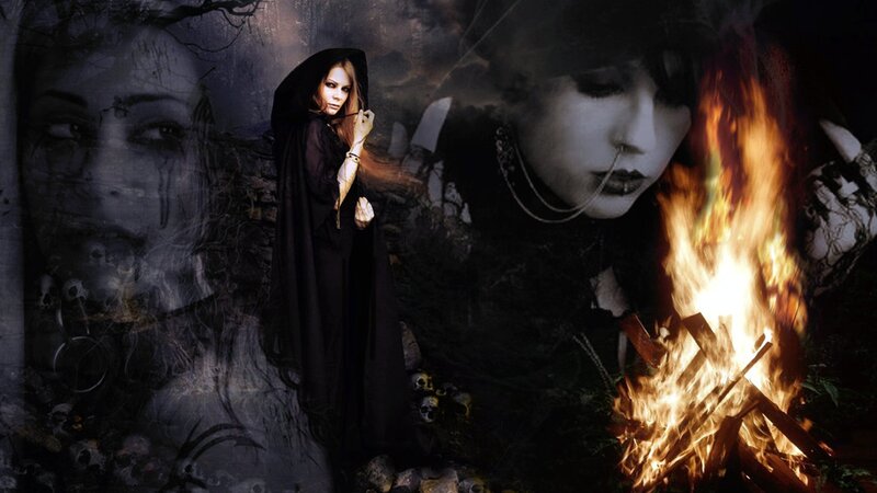 Woman in Black Cloak — Dark, Dramatic