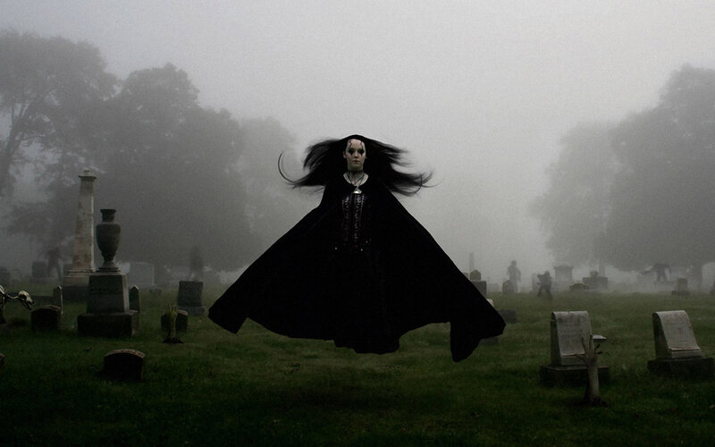 Woman in Black Cloak — Dark, Eerie