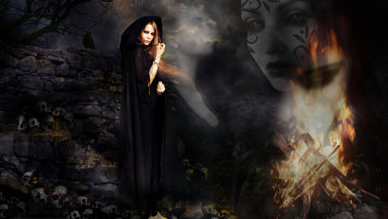 Woman in Black Cloak — Dark