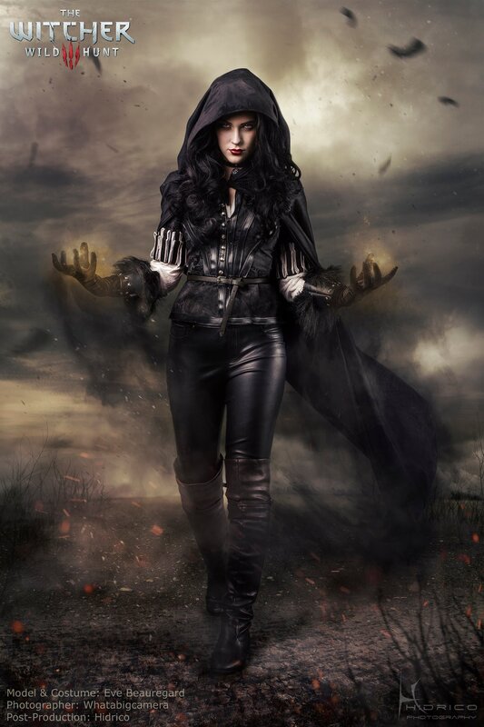 Woman in Black Cloak — Dramatic, Photograph, Dark Sky