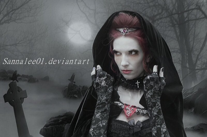 Woman in Black Cloak — Gothic