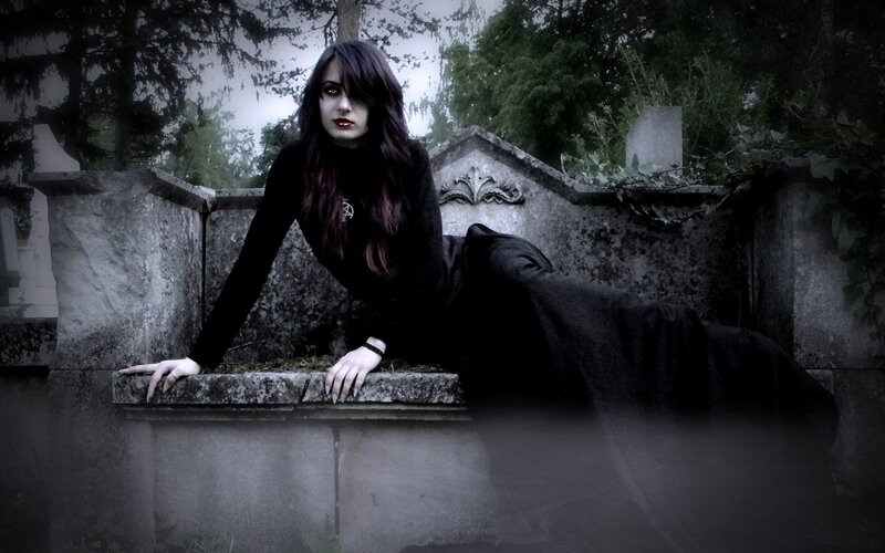 Woman in Black Clothing — Dark