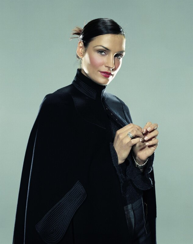 woman in black coat