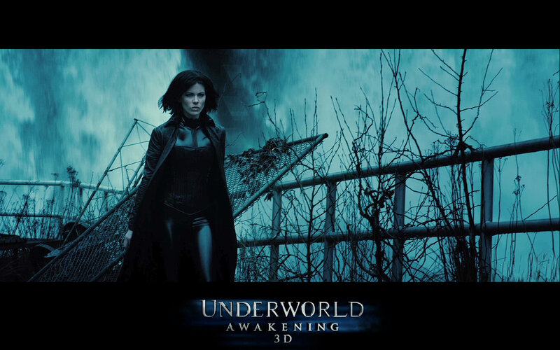 Woman in Black Coat — Blue, Dramatic, Night