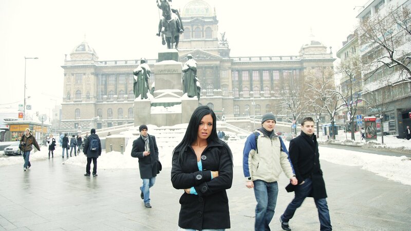 Woman in Black Coat — Cold, Winter, Photograph, People