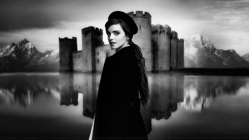 Woman in Black Coat — Dramatic, Digital Art