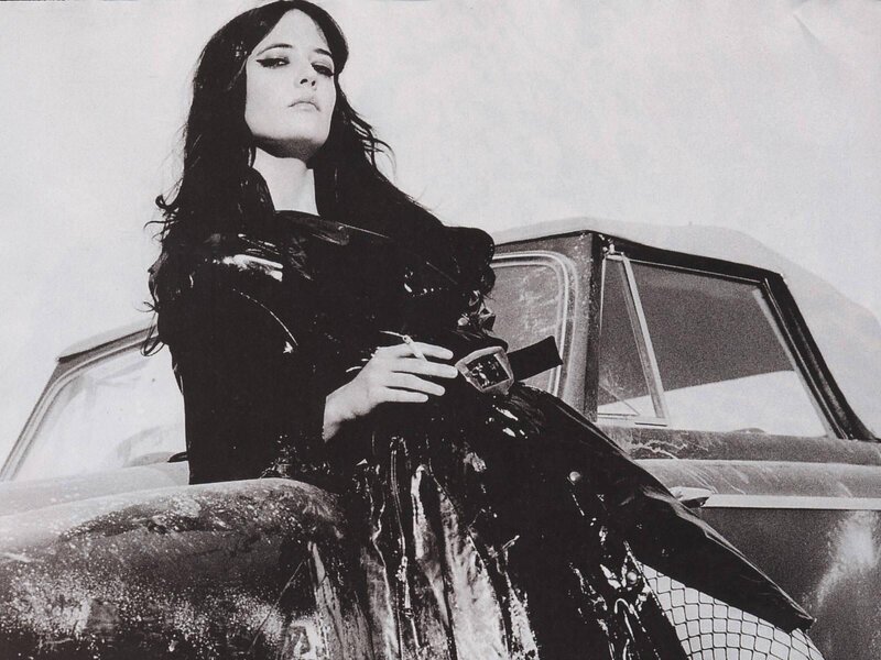 Woman in Black Coat — Dramatic, Photograph, Car