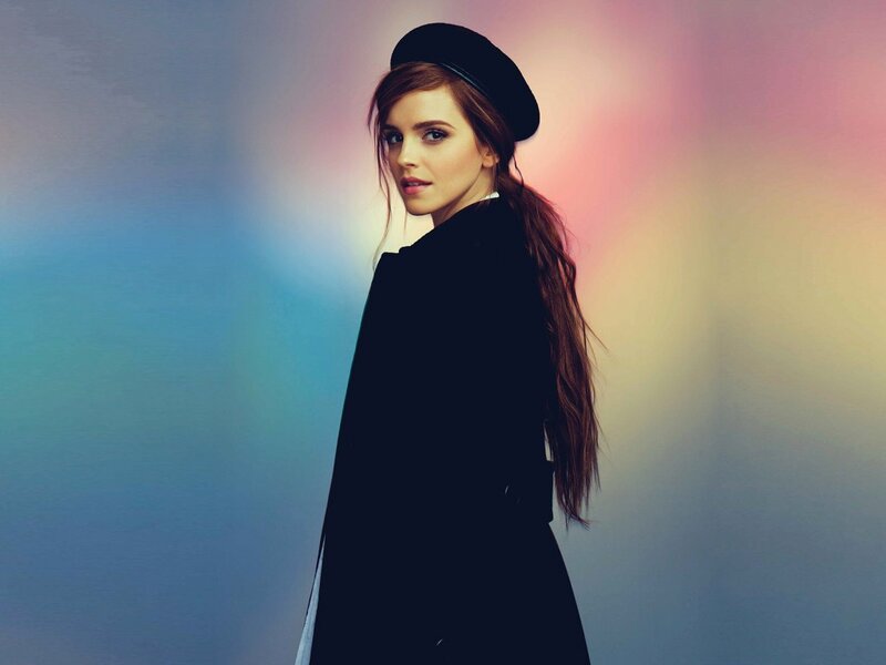 Woman in Black Coat — Dramatic, Photograph, Hat, Long Hair