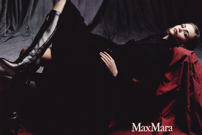 Woman in Black Coat — Dramatic, Photograph