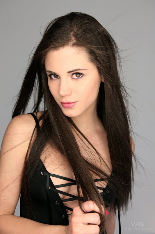 woman in black corset