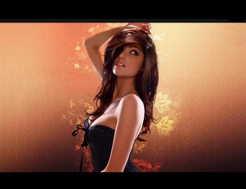 woman in black corset
