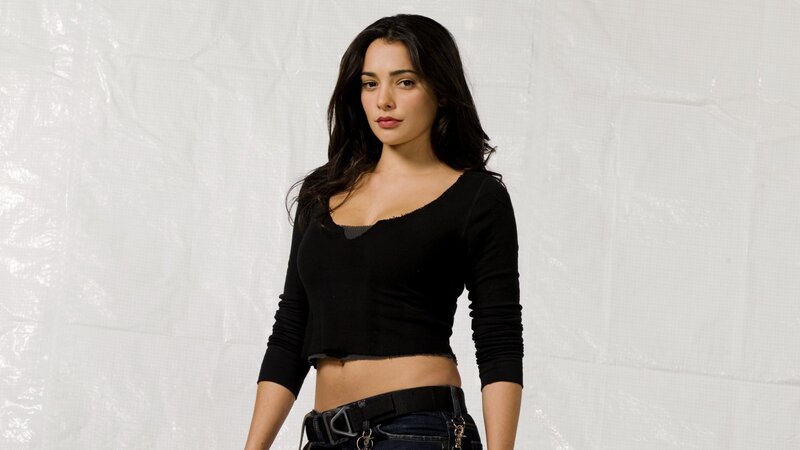 woman in black crop top