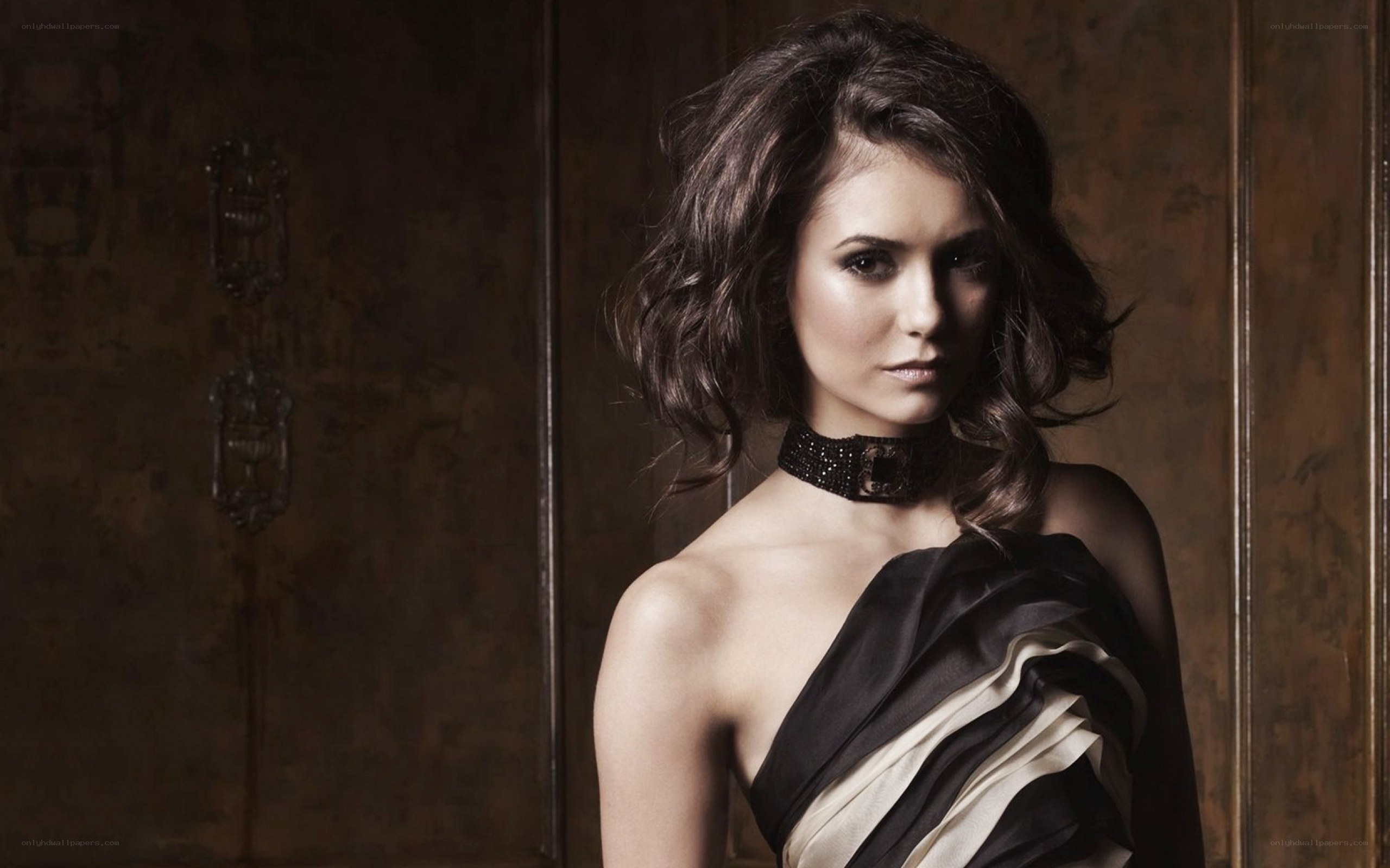 woman in black dress