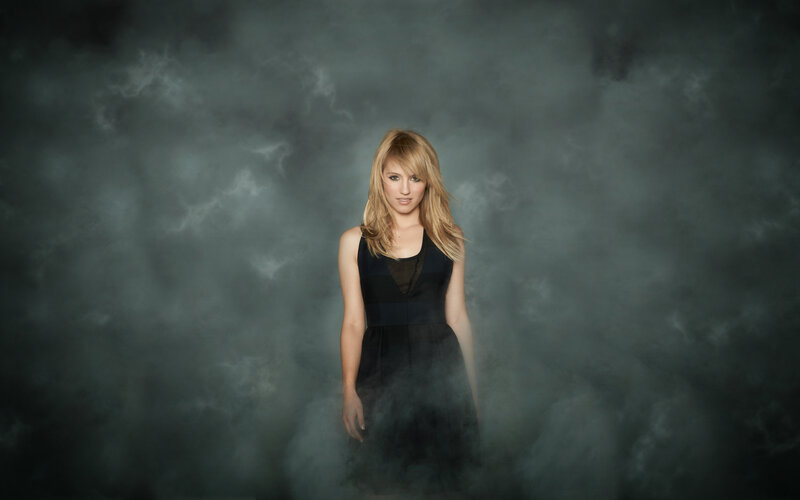 woman in black dress