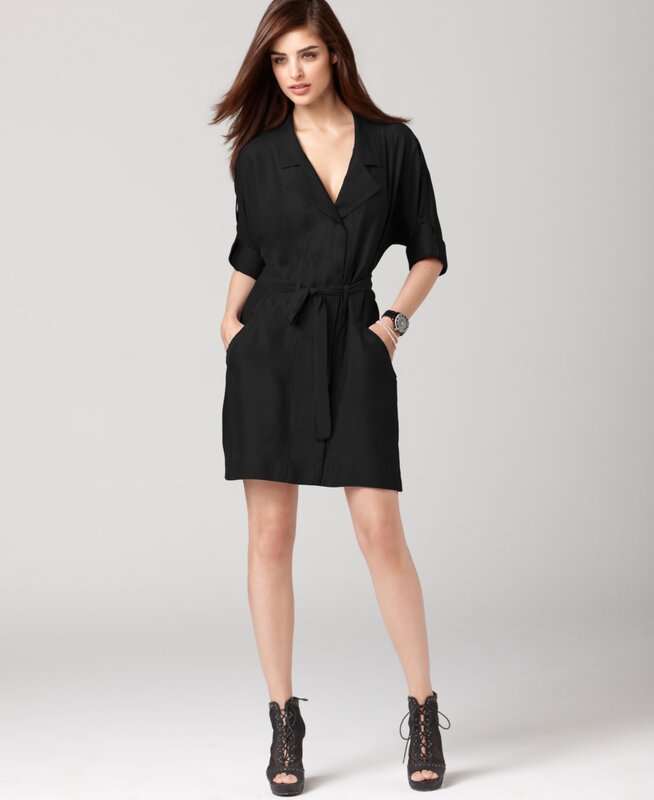 woman in black dress